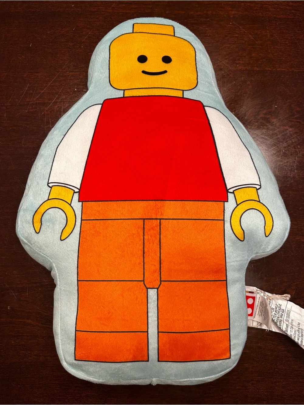Lego Plush Minifigure Pillow - Yellow, Red & Orange